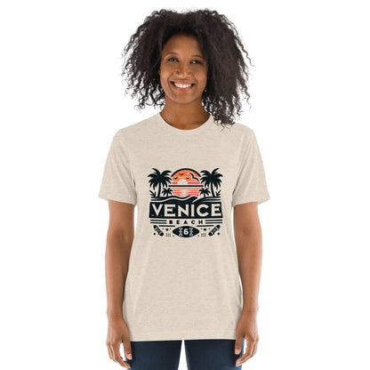 Kurzärmeliges Tri - Blend T-Shirt "Venice Beach" - Artexio