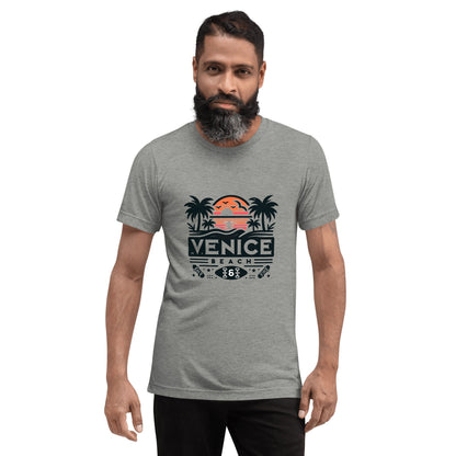 Kurzärmeliges Tri - Blend T-Shirt "Venice Beach" - Artexio