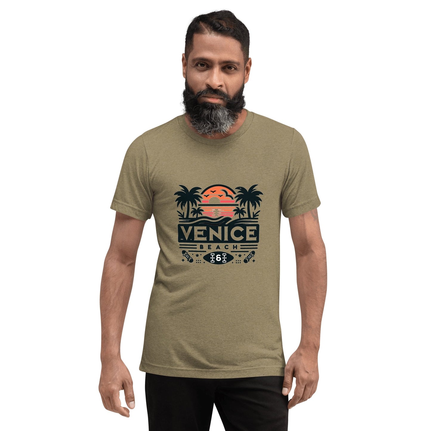 Kurzärmeliges Tri - Blend T-Shirt "Venice Beach" - Artexio