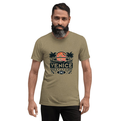 Kurzärmeliges Tri - Blend T-Shirt "Venice Beach" - Artexio