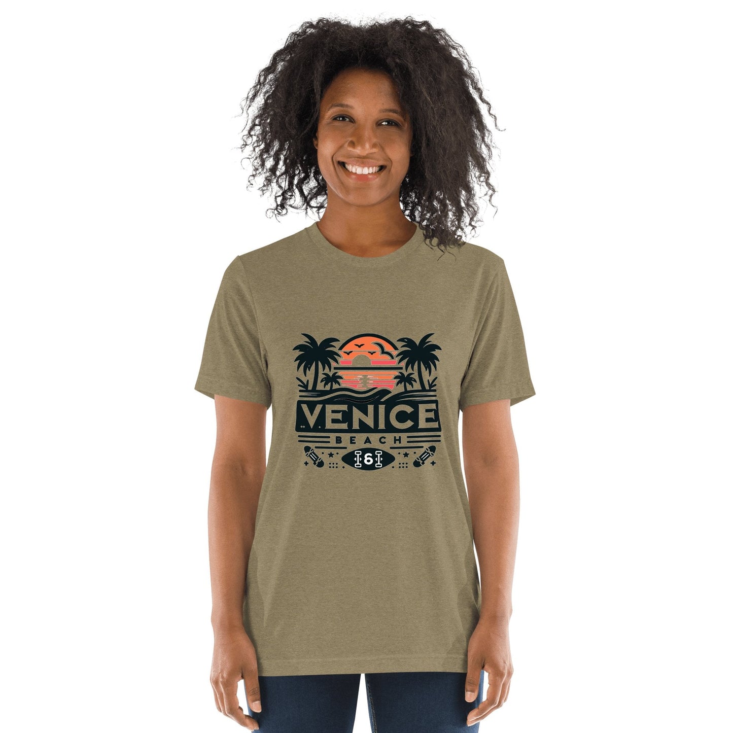 Kurzärmeliges Tri - Blend T-Shirt "Venice Beach" - Artexio