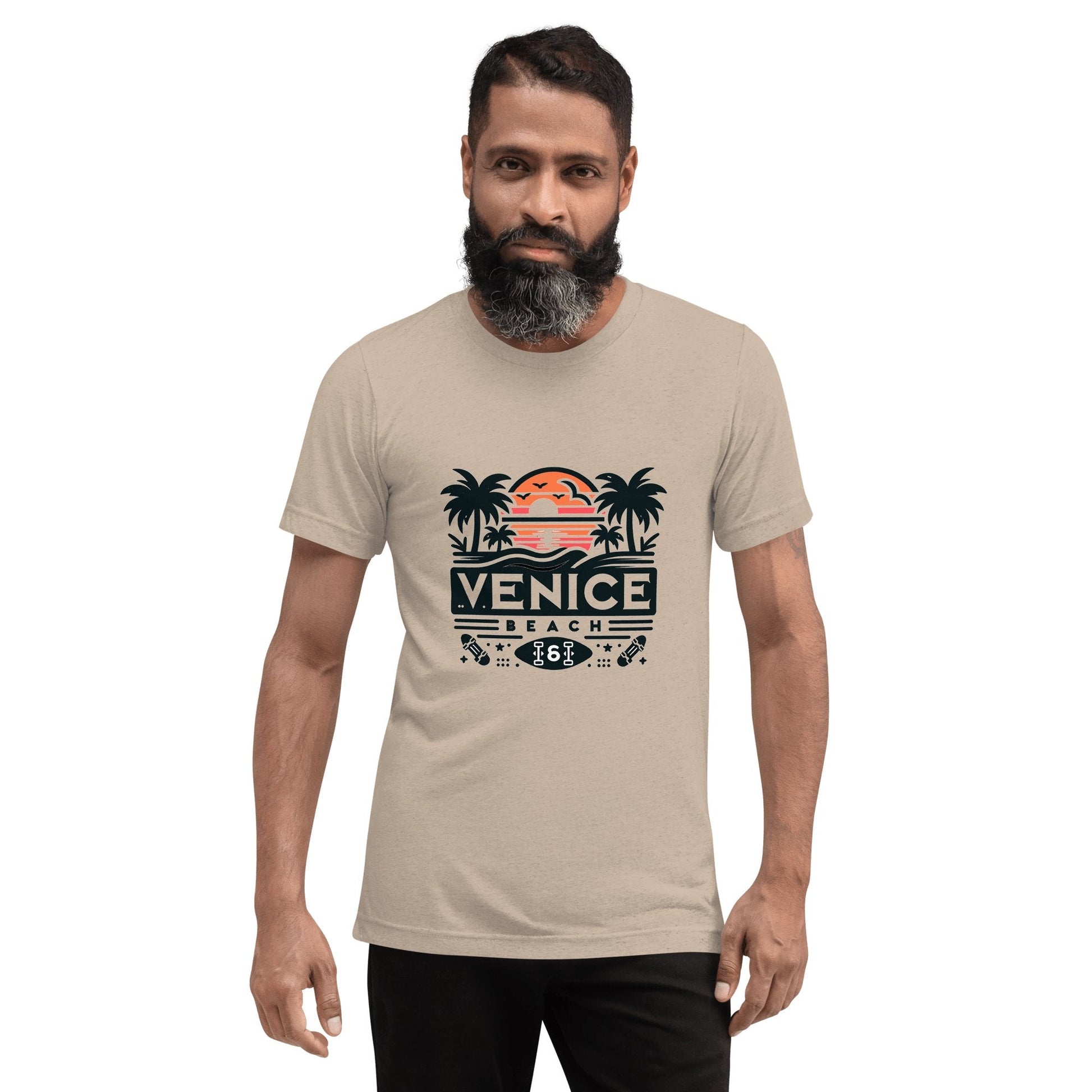 Kurzärmeliges Tri - Blend T-Shirt "Venice Beach" - Artexio