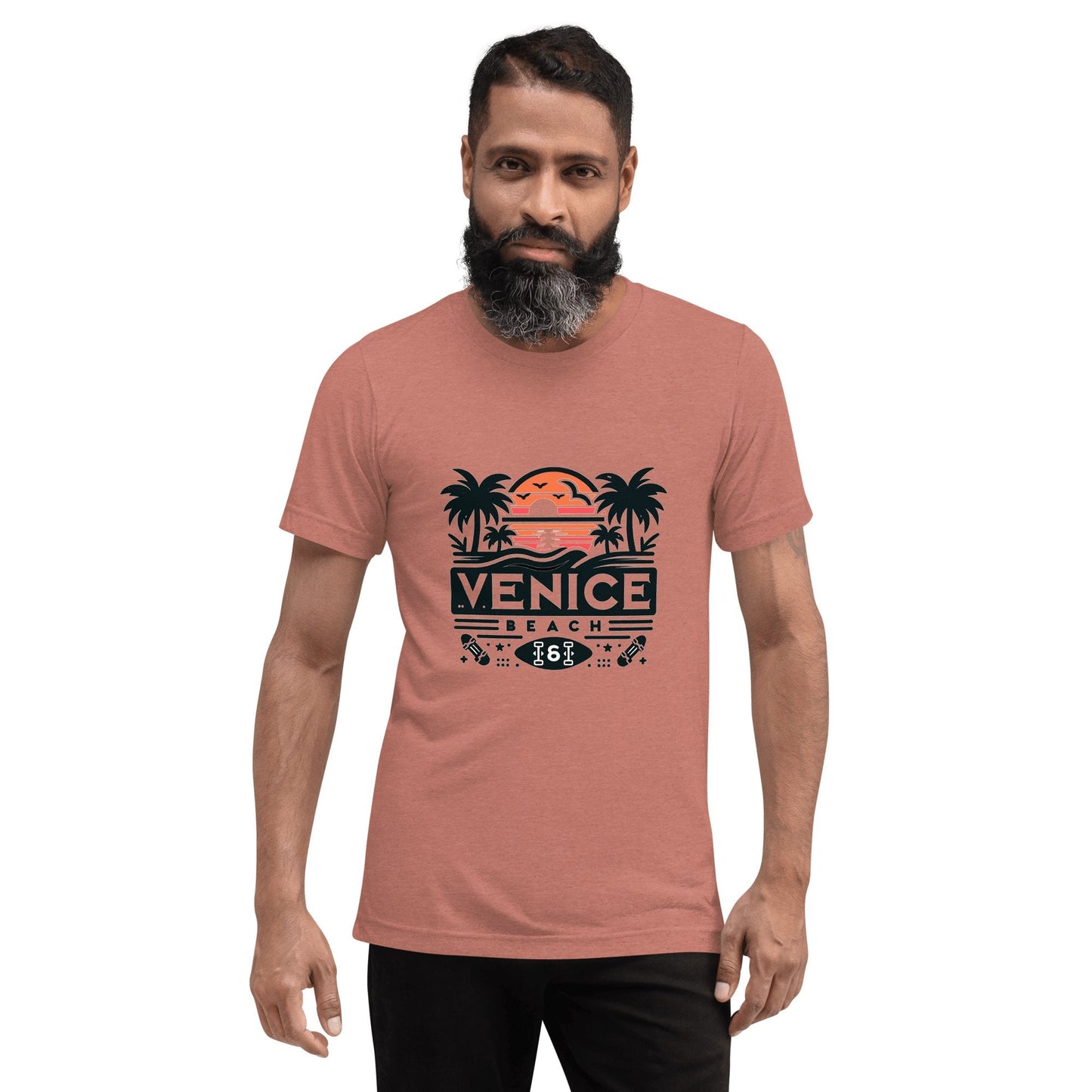 Kurzärmeliges Tri - Blend T-Shirt "Venice Beach" - Artexio