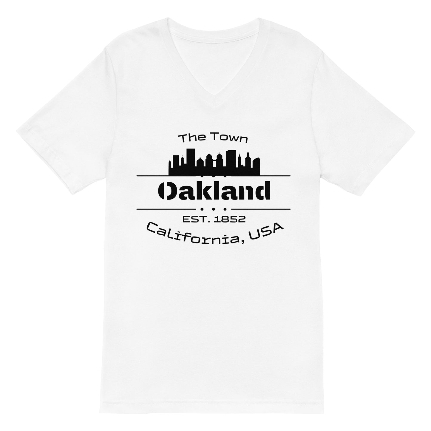 Kurzärmeliges Unisex T-Shirt mit V - Ausschnitt "Oakland" - Artexio