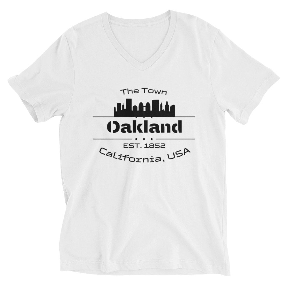 Kurzärmeliges Unisex T-Shirt mit V - Ausschnitt "Oakland" - Artexio