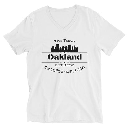 Kurzärmeliges Unisex T-Shirt mit V - Ausschnitt "Oakland" - Artexio