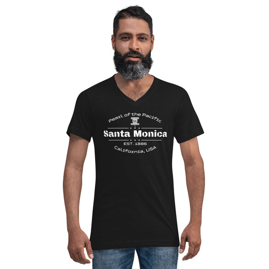 Kurzärmeliges Unisex T-Shirt mit V - Ausschnitt "Santa Monica" - Artexio