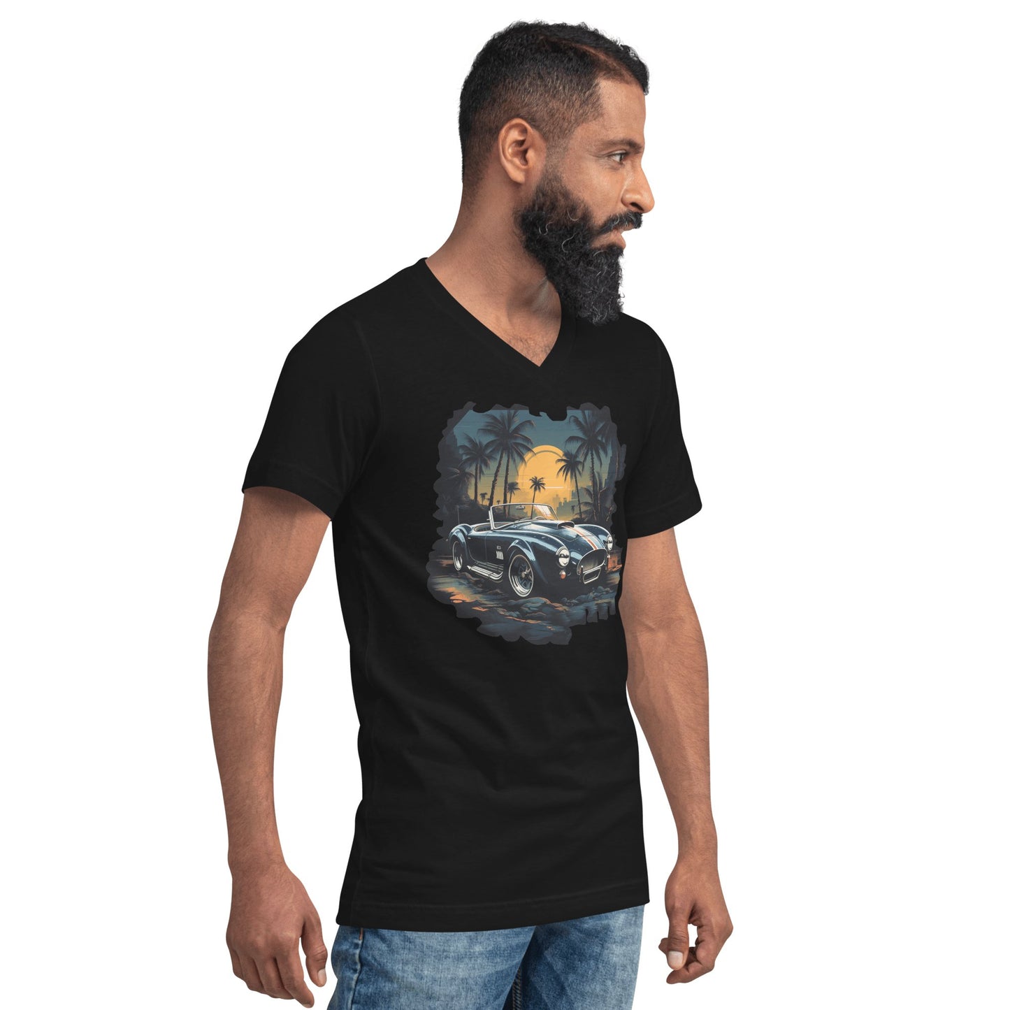 Kurzärmeliges Unisex T-Shirt mit V - Ausschnitt "Shelby Cobra" - Artexio