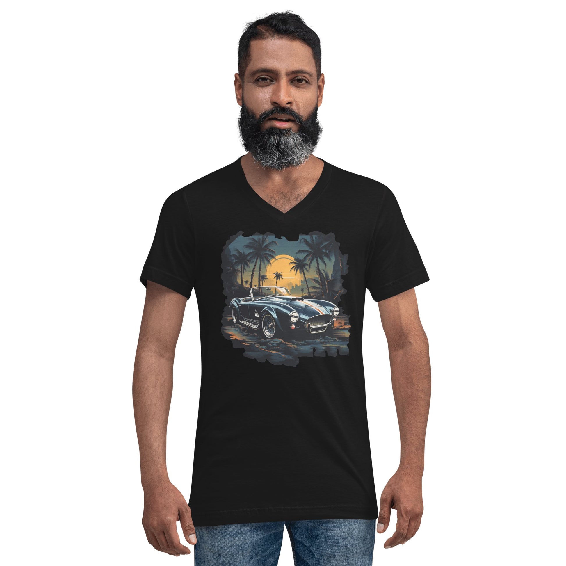 Kurzärmeliges Unisex T-Shirt mit V - Ausschnitt "Shelby Cobra" - Artexio