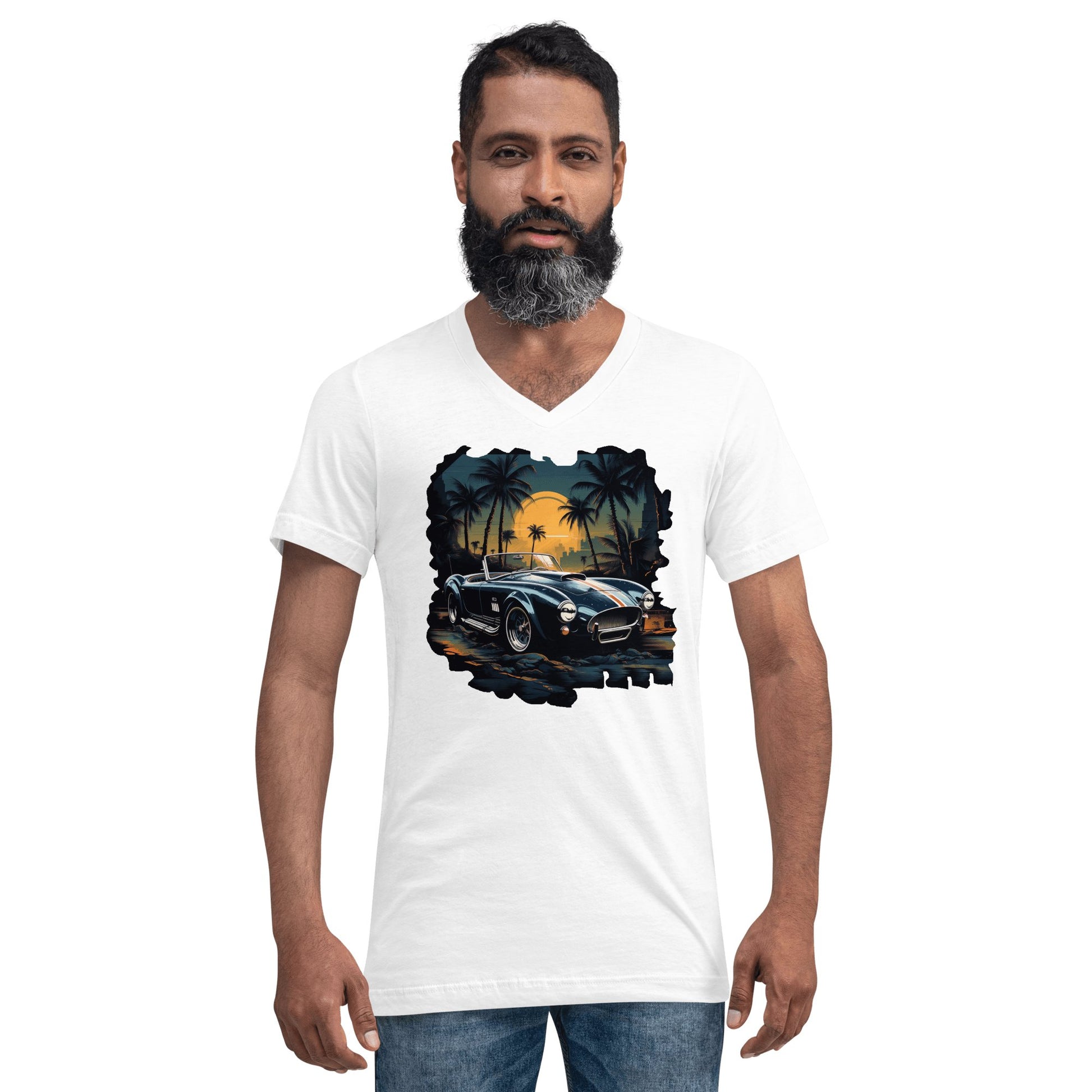 Kurzärmeliges Unisex T-Shirt mit V - Ausschnitt "Shelby Cobra" - Artexio