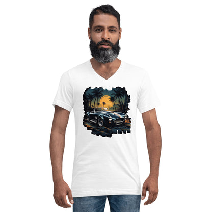 Kurzärmeliges Unisex T-Shirt mit V - Ausschnitt "Shelby Cobra" - Artexio