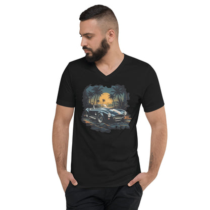 Kurzärmeliges Unisex T-Shirt mit V - Ausschnitt "Shelby Cobra" - Artexio