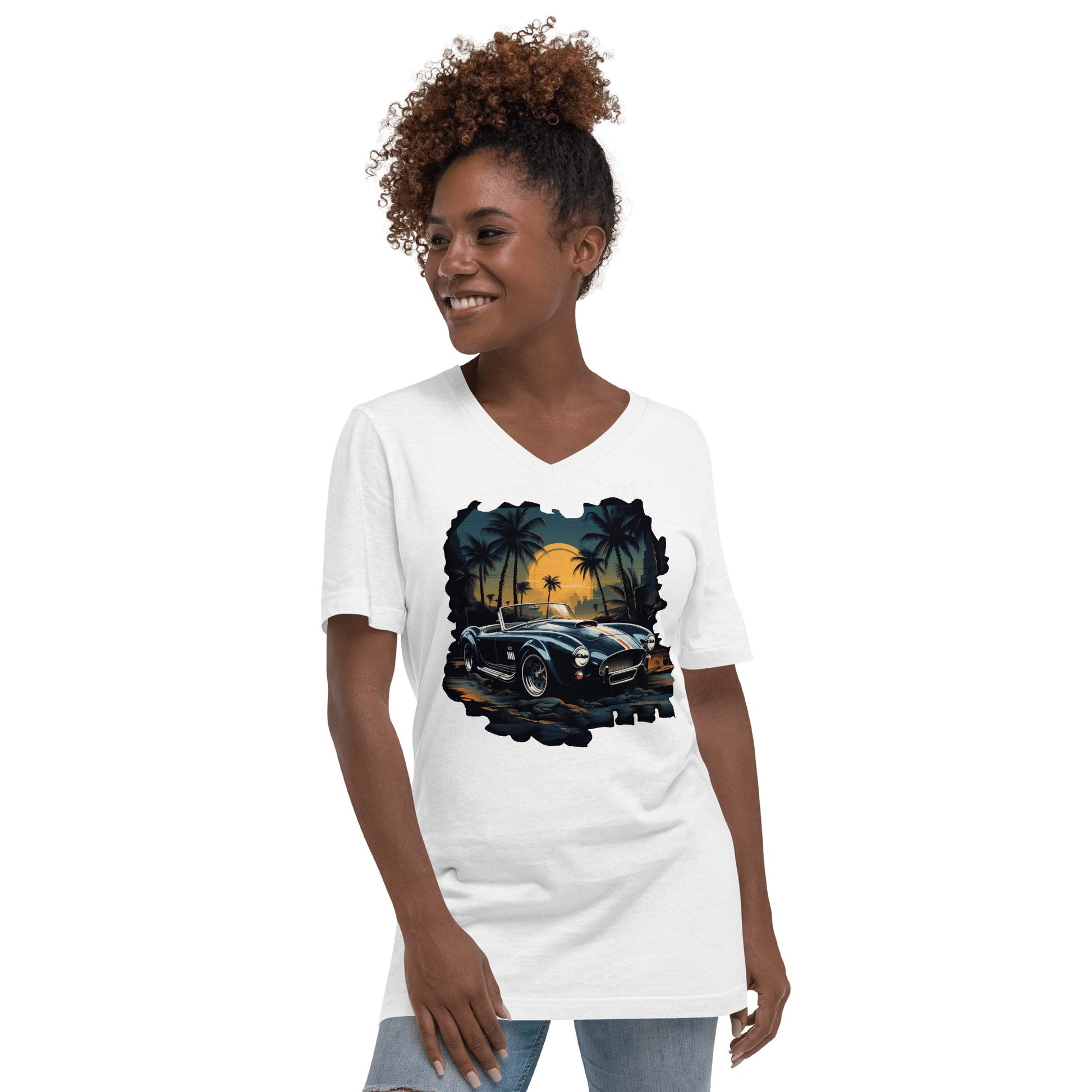 Kurzärmeliges Unisex T-Shirt mit V - Ausschnitt "Shelby Cobra" - Artexio