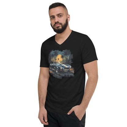 Kurzärmeliges Unisex T-Shirt mit V - Ausschnitt "Shelby Cobra" - Artexio