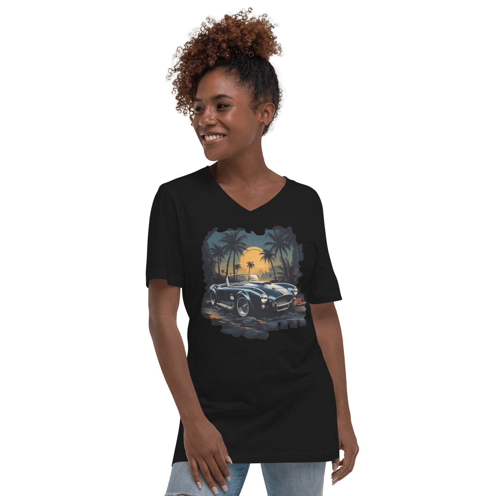 Kurzärmeliges Unisex T-Shirt mit V - Ausschnitt "Shelby Cobra" - Artexio