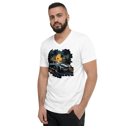 Kurzärmeliges Unisex T-Shirt mit V - Ausschnitt "Shelby Cobra" - Artexio