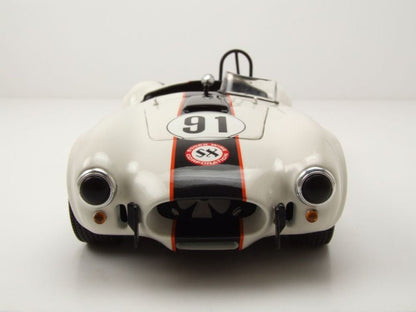Kyosho SHELBY COBRA 427 S/C - ESSEX WIRE - WHITE/DARK BLUE 1:18 Modell