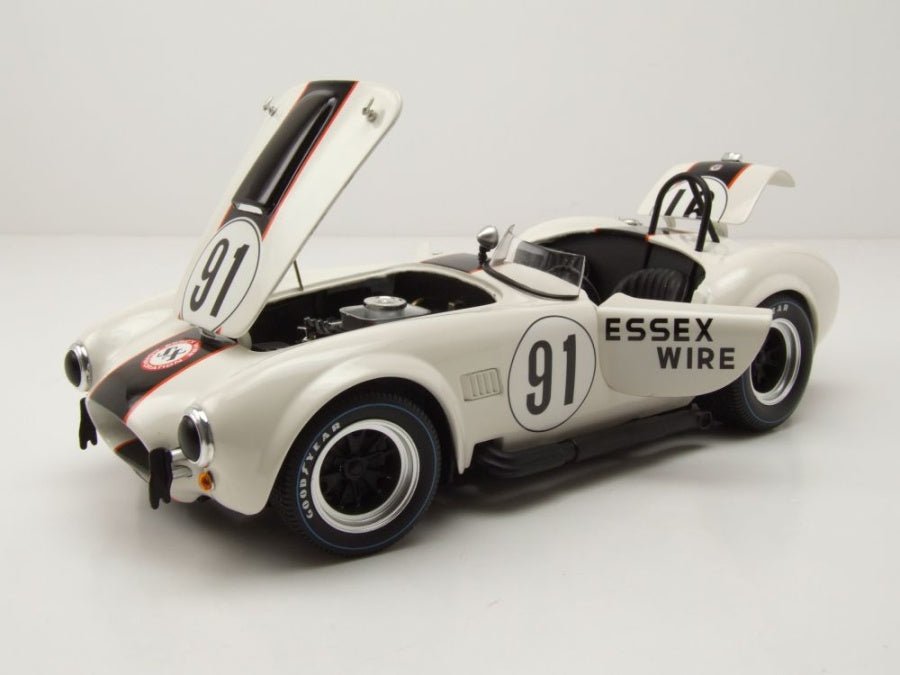 Kyosho SHELBY COBRA 427 S/C - ESSEX WIRE - WHITE/DARK BLUE 1:18 Modell