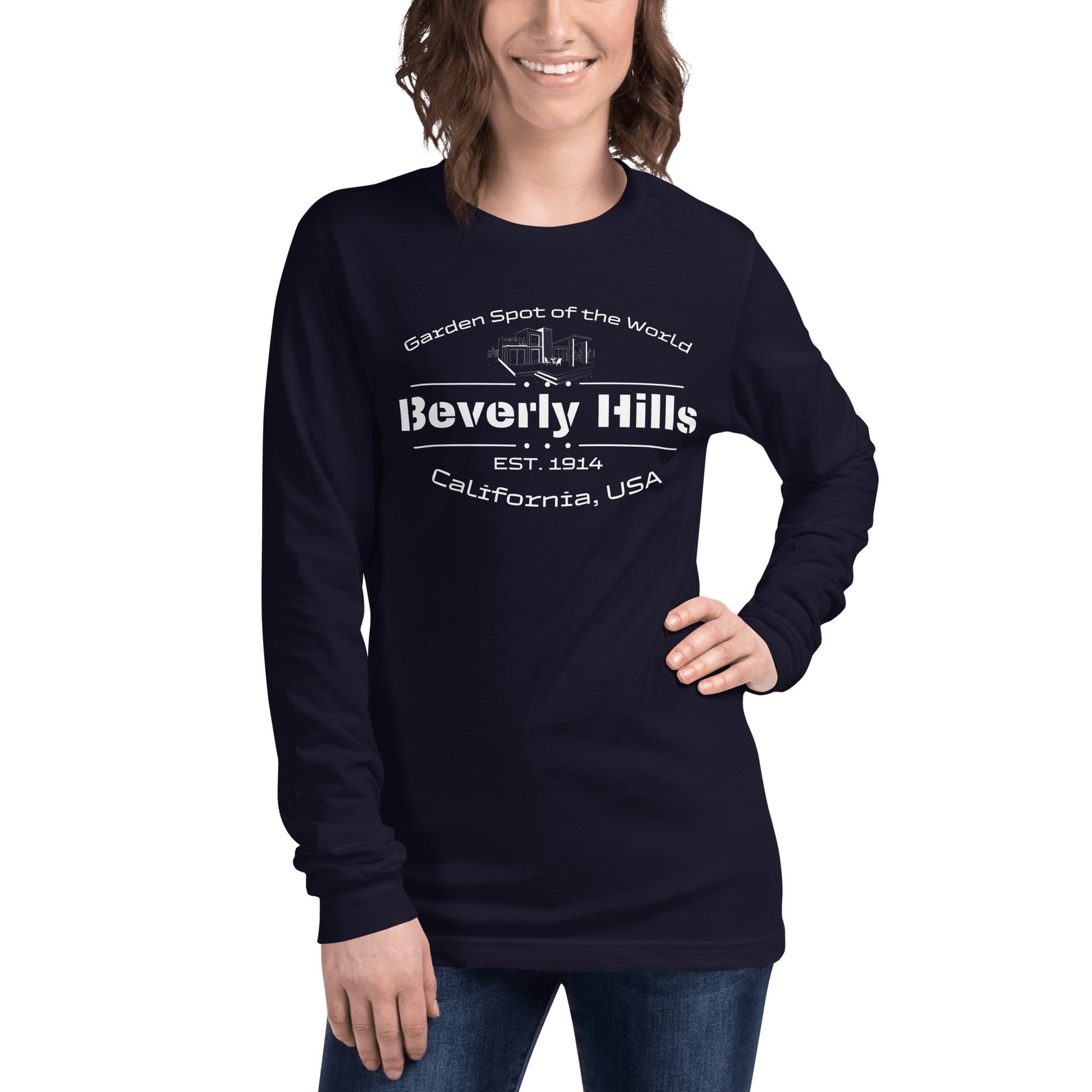 Langärmeliges Unisex T-Shirt "Beverly Hills" - Artexio