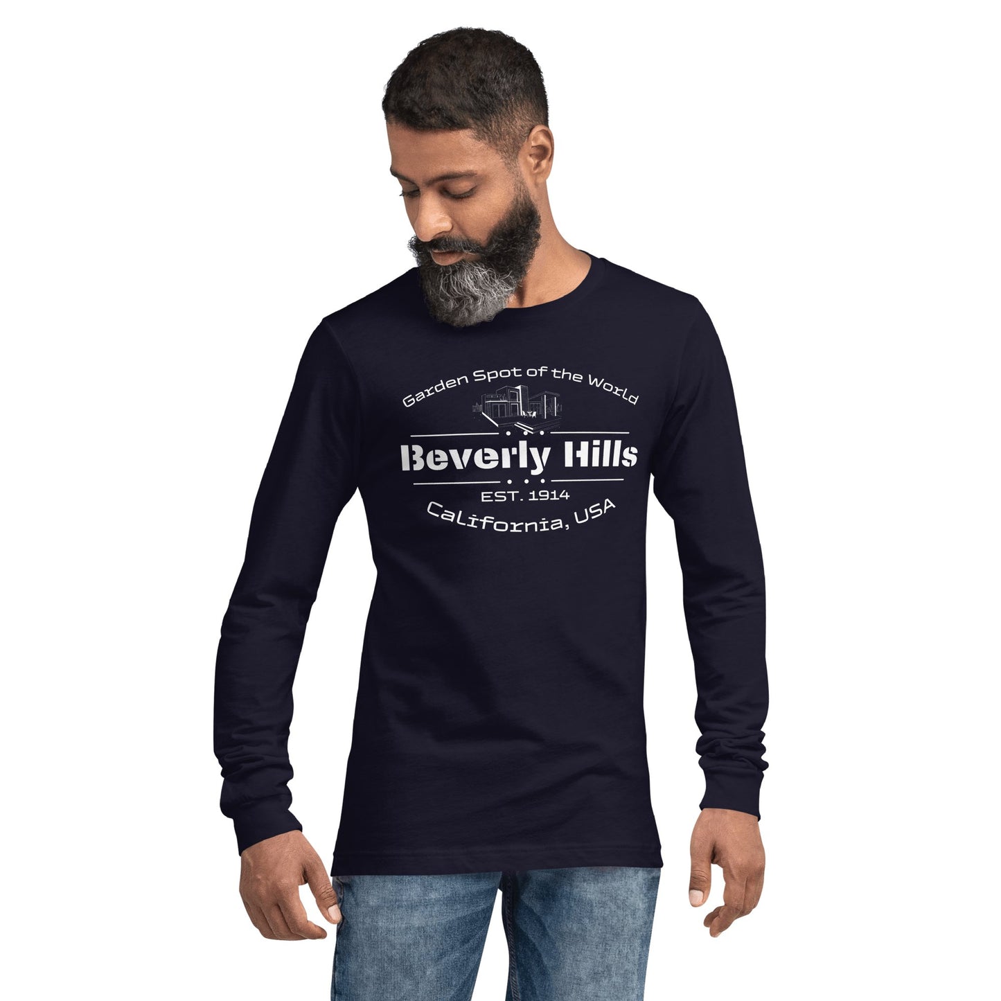 Langärmeliges Unisex T-Shirt "Beverly Hills" - Artexio