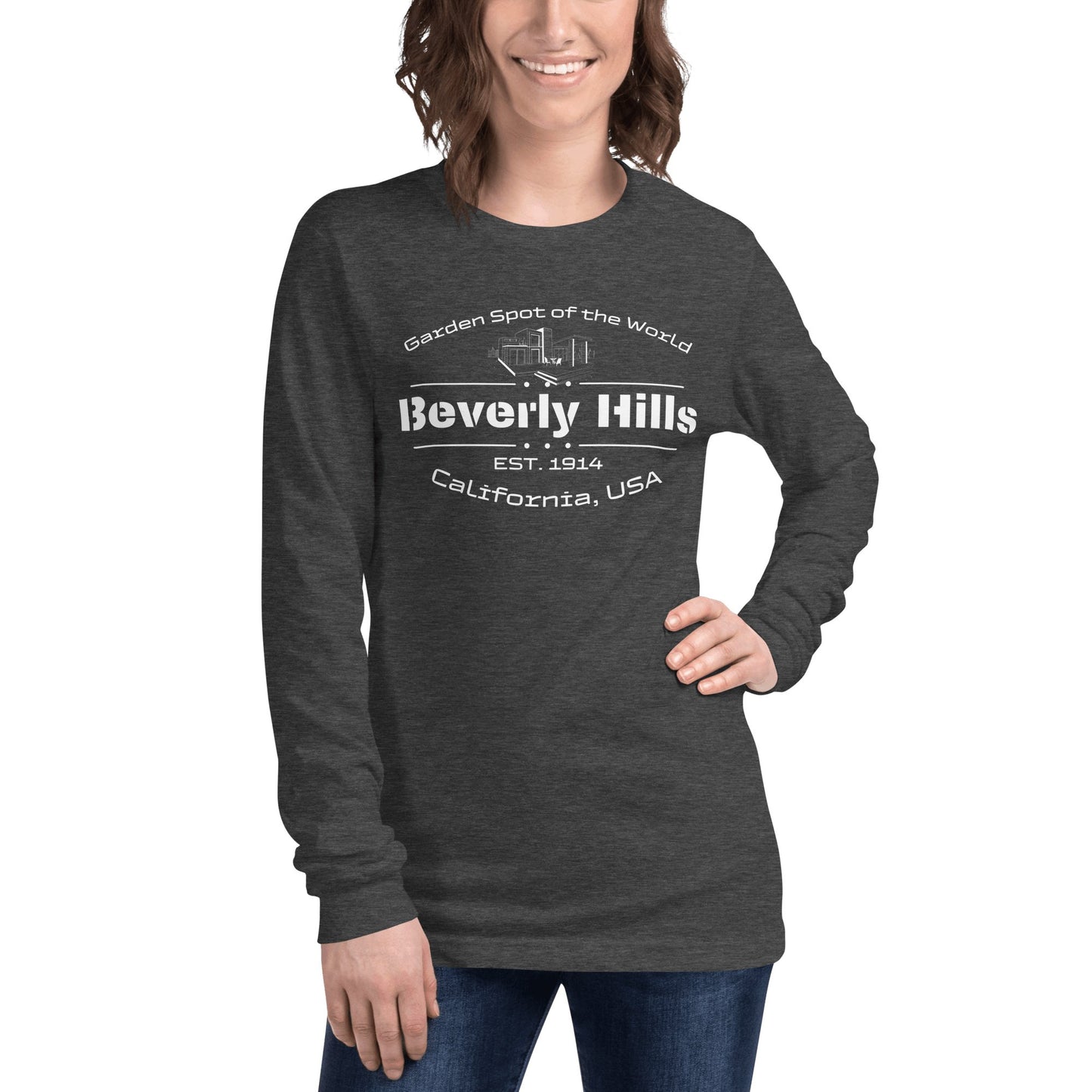 Langärmeliges Unisex T-Shirt "Beverly Hills" - Artexio