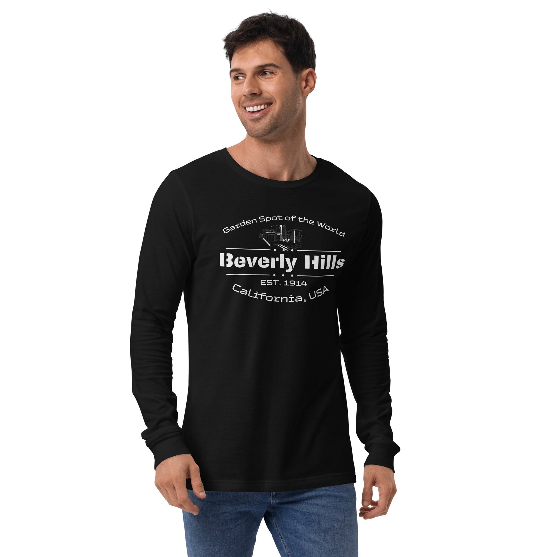 Langärmeliges Unisex T-Shirt "Beverly Hills" - Artexio