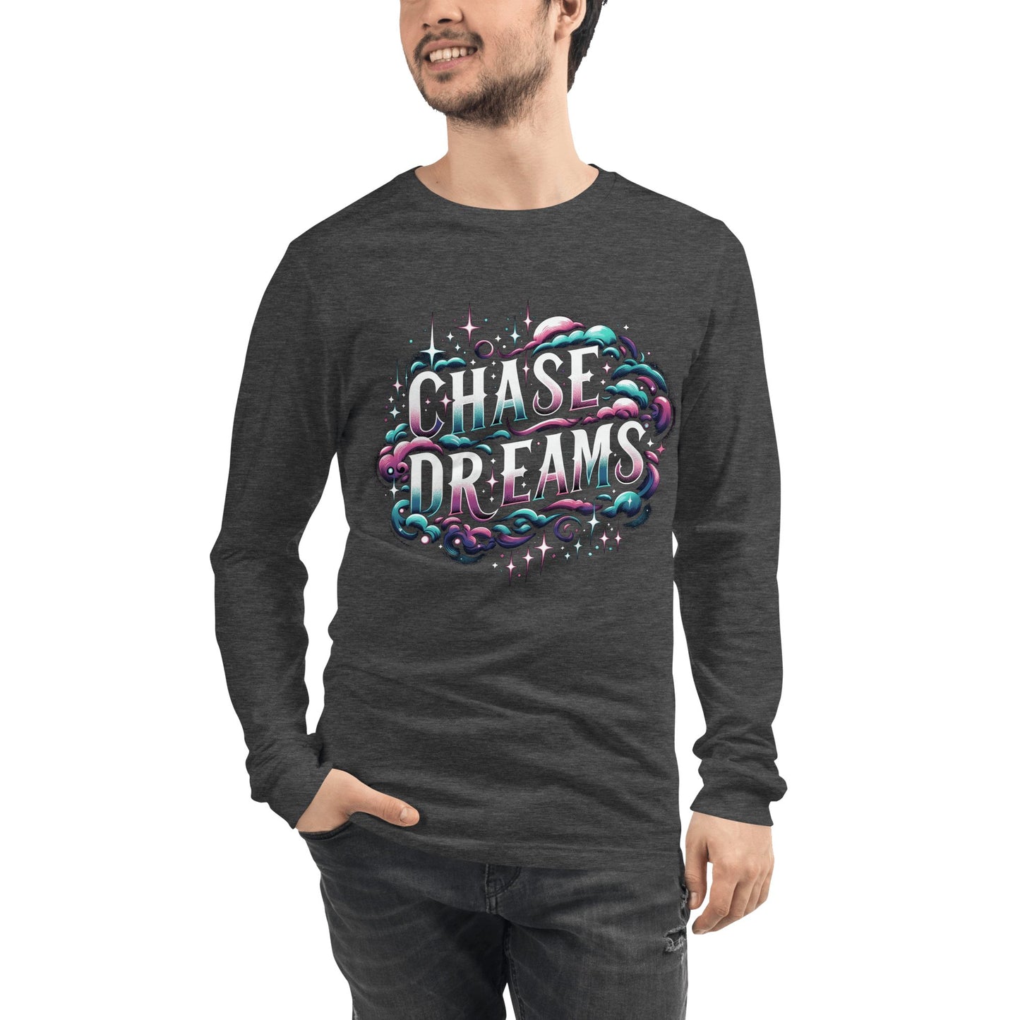 Langärmeliges Unisex T-Shirt "Chase Dreams" - Artexio