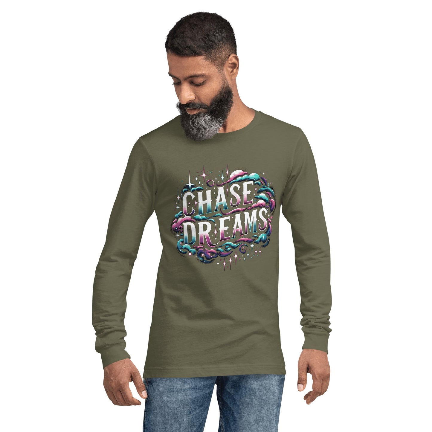 Langärmeliges Unisex T-Shirt "Chase Dreams" - Artexio