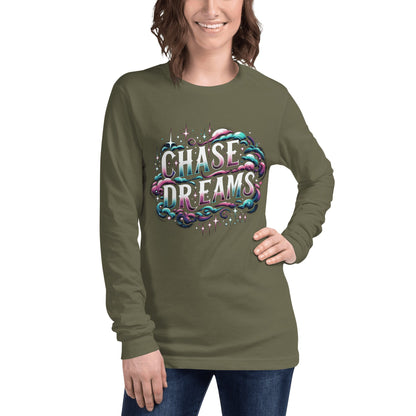 Langärmeliges Unisex T-Shirt "Chase Dreams" - Artexio