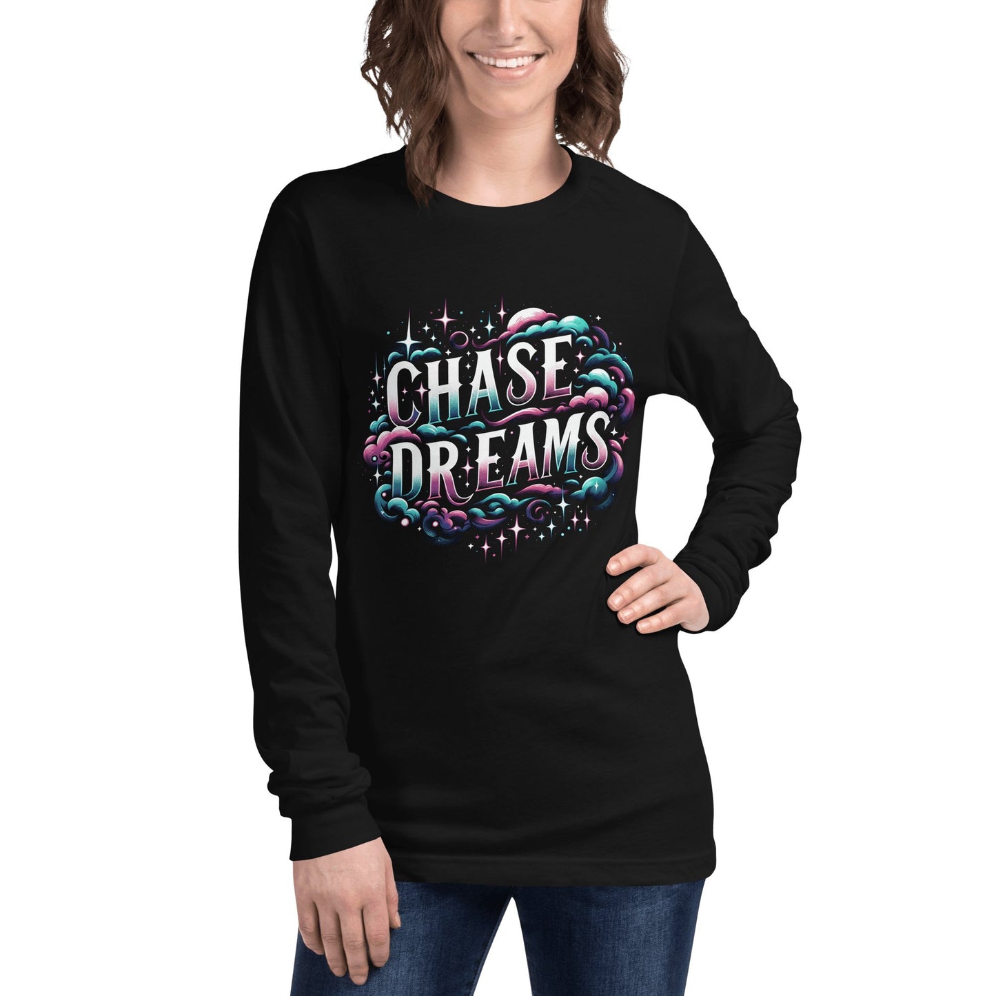 Langärmeliges Unisex T-Shirt "Chase Dreams" - Artexio