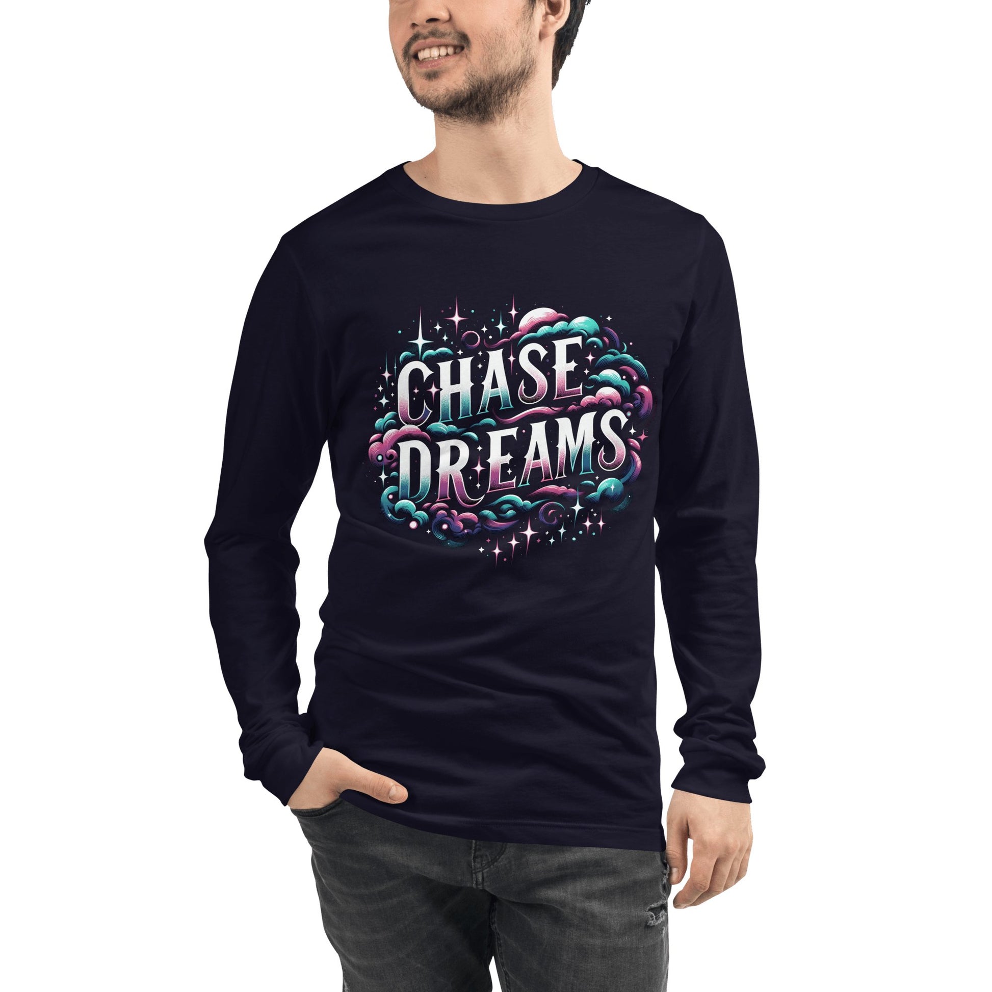 Langärmeliges Unisex T-Shirt "Chase Dreams" - Artexio