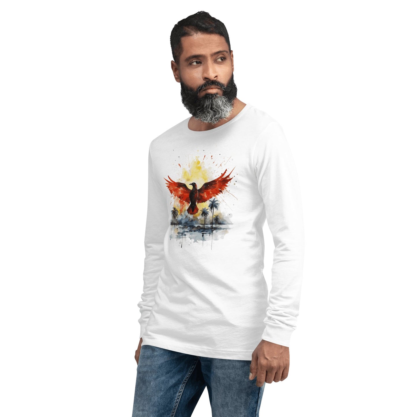 Langärmeliges Unisex T-Shirt "Firebird" - Artexio