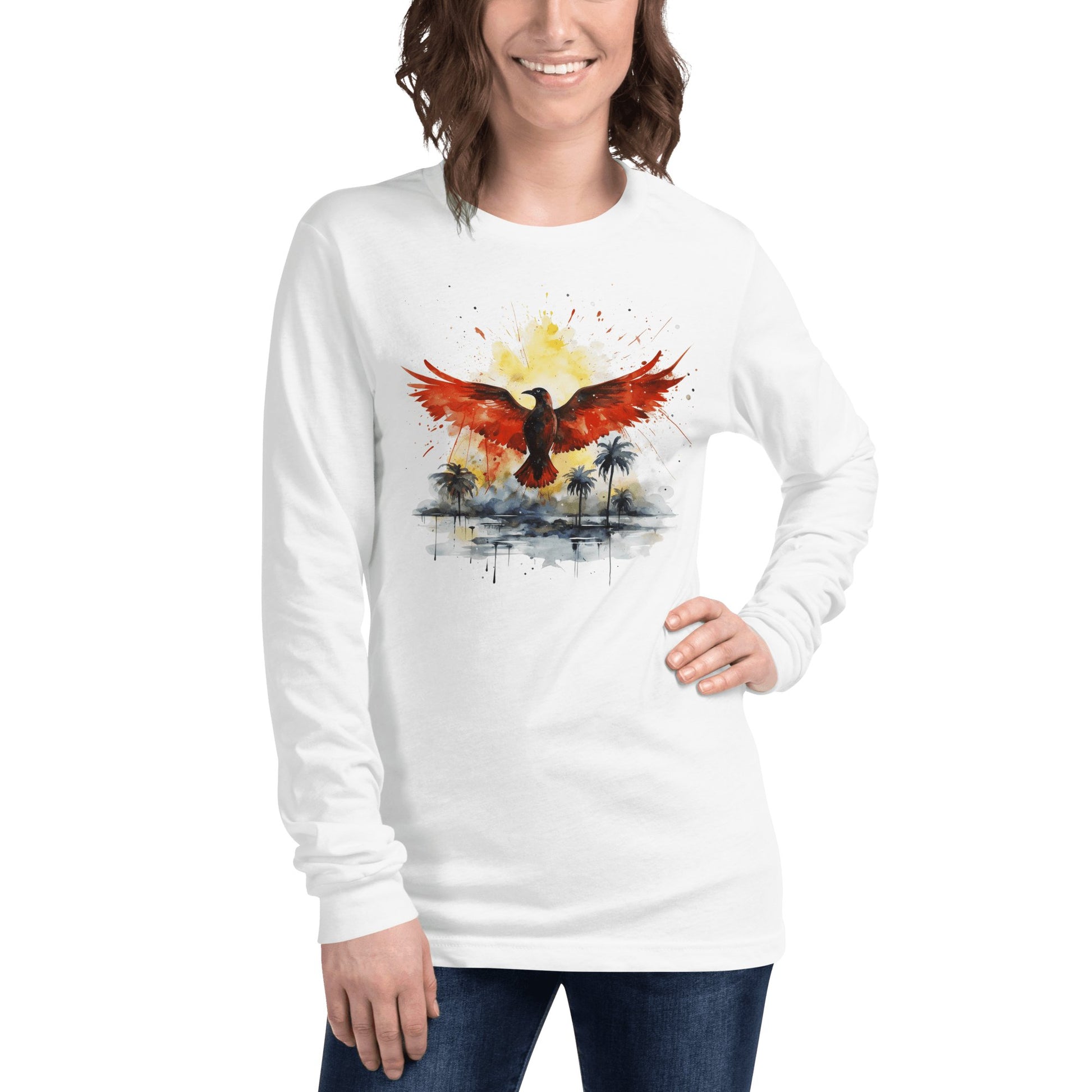 Langärmeliges Unisex T-Shirt "Firebird" - Artexio