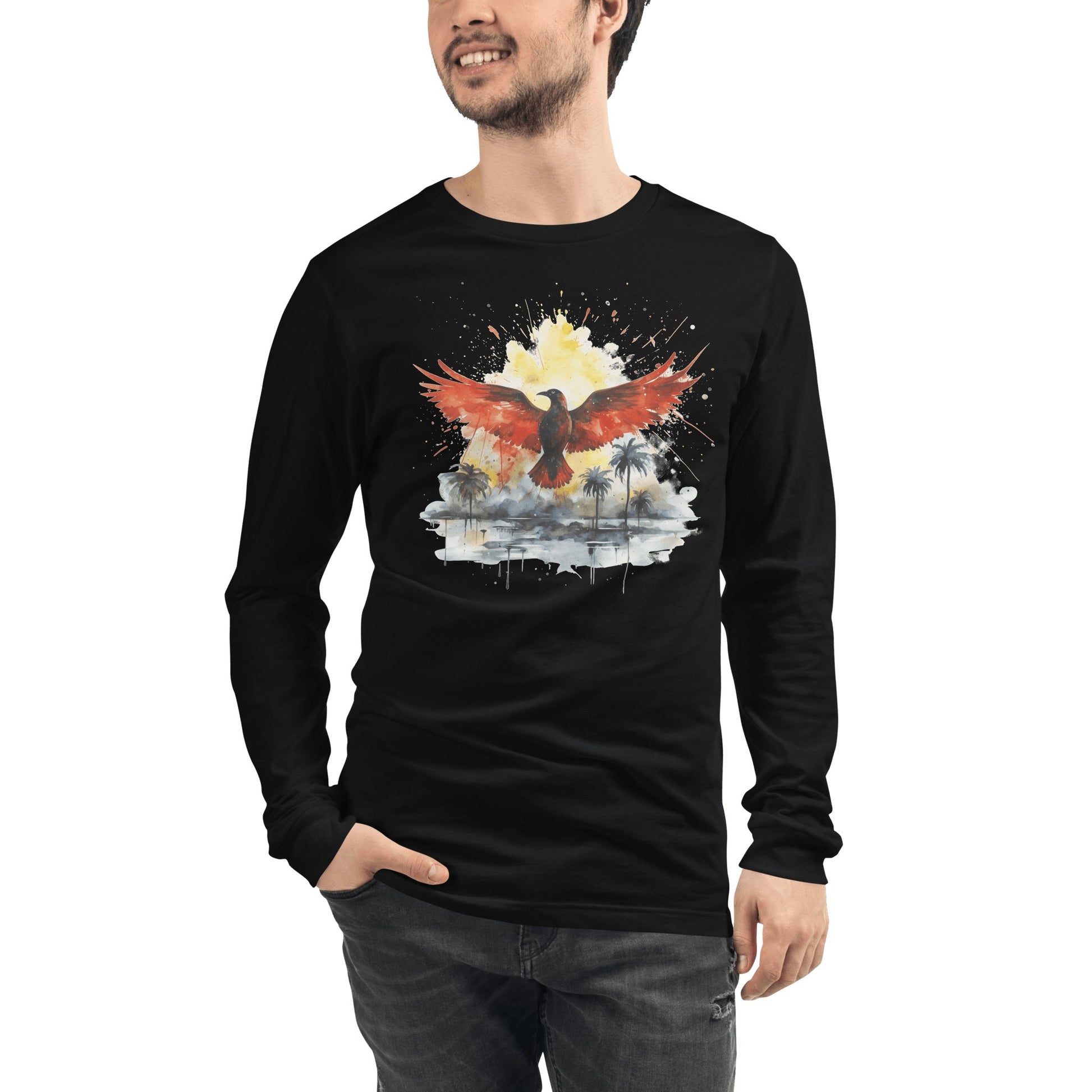 Langärmeliges Unisex T-Shirt "Firebird" - Artexio