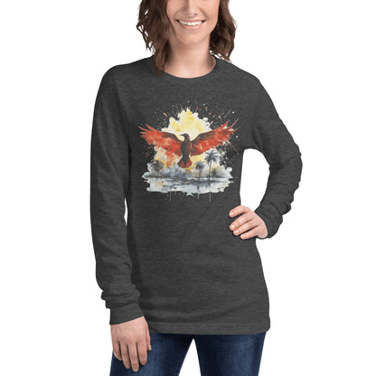 Langärmeliges Unisex T-Shirt "Firebird" - Artexio