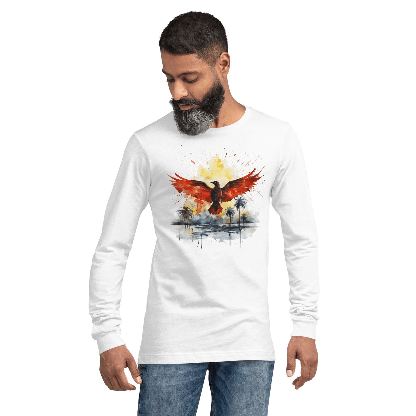 Langärmeliges Unisex T-Shirt "Firebird" - Artexio