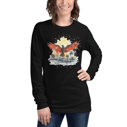 Langärmeliges Unisex T-Shirt "Firebird" - Artexio