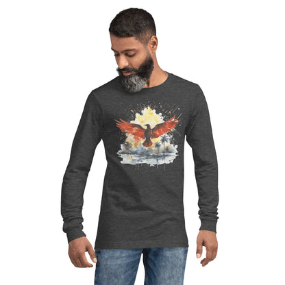 Langärmeliges Unisex T-Shirt "Firebird" - Artexio