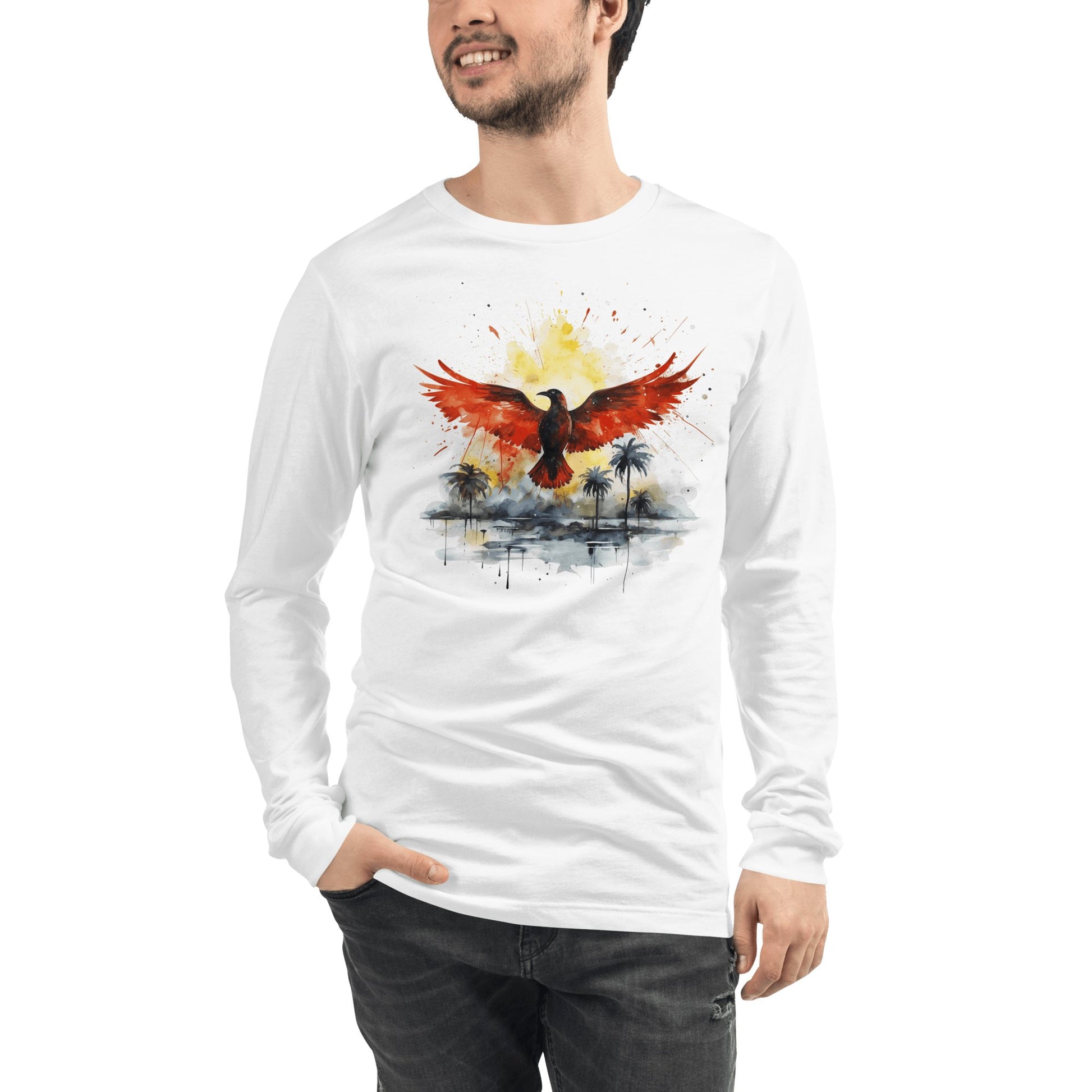 Langärmeliges Unisex T-Shirt "Firebird" - Artexio