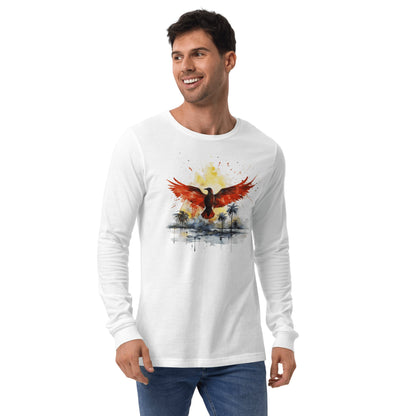 Langärmeliges Unisex T-Shirt "Firebird" - Artexio