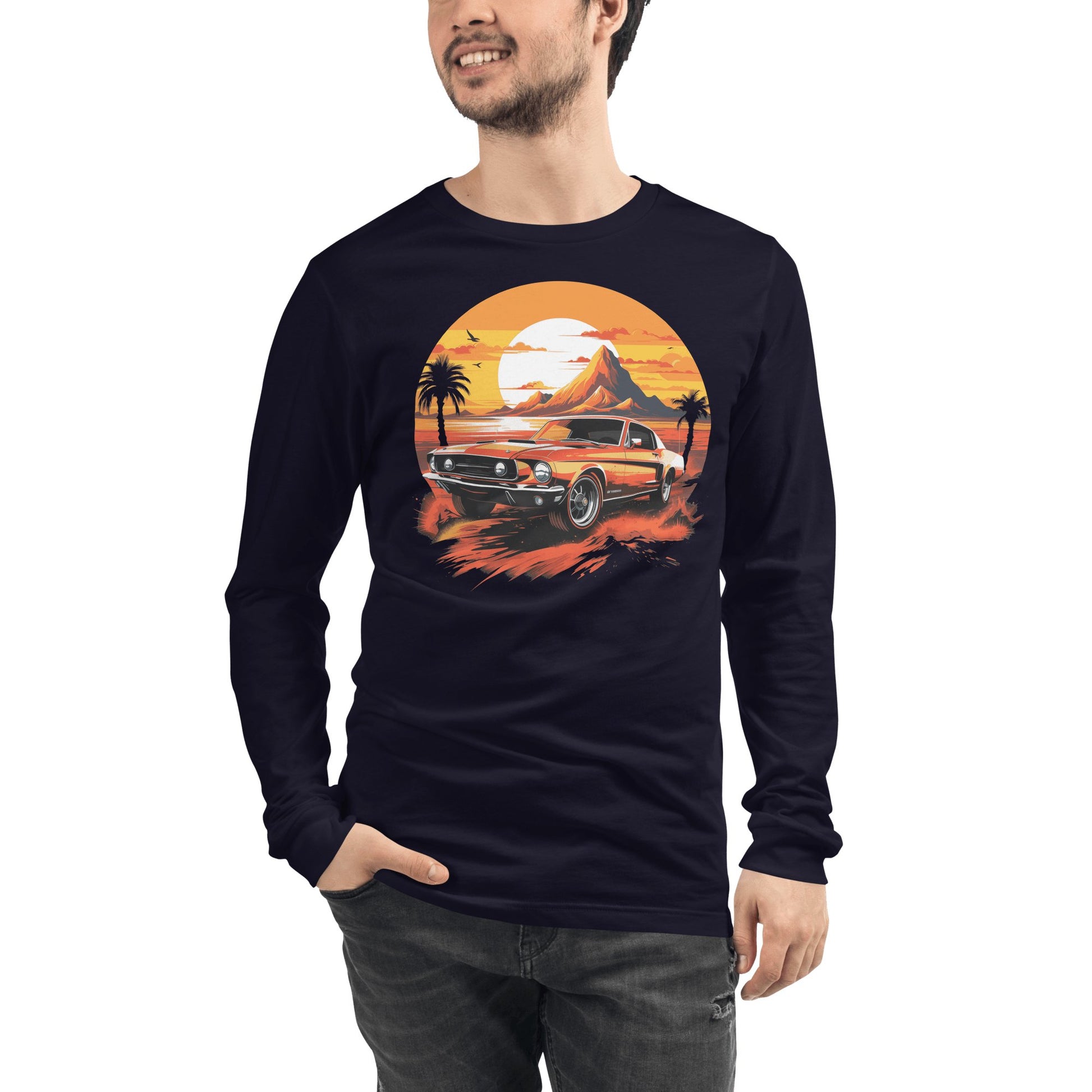 Langärmeliges Unisex T-Shirt "Ford Mustang" - Artexio