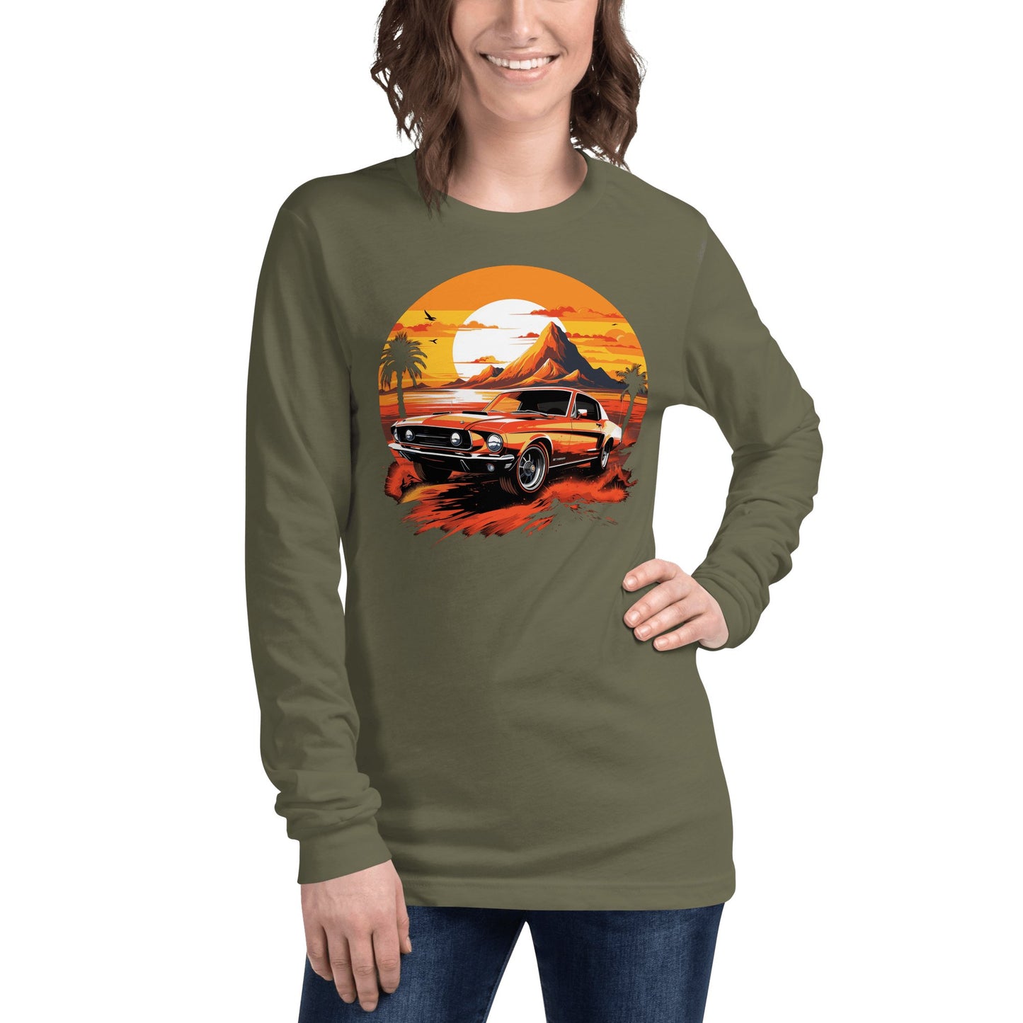 Langärmeliges Unisex T-Shirt "Ford Mustang" - Artexio