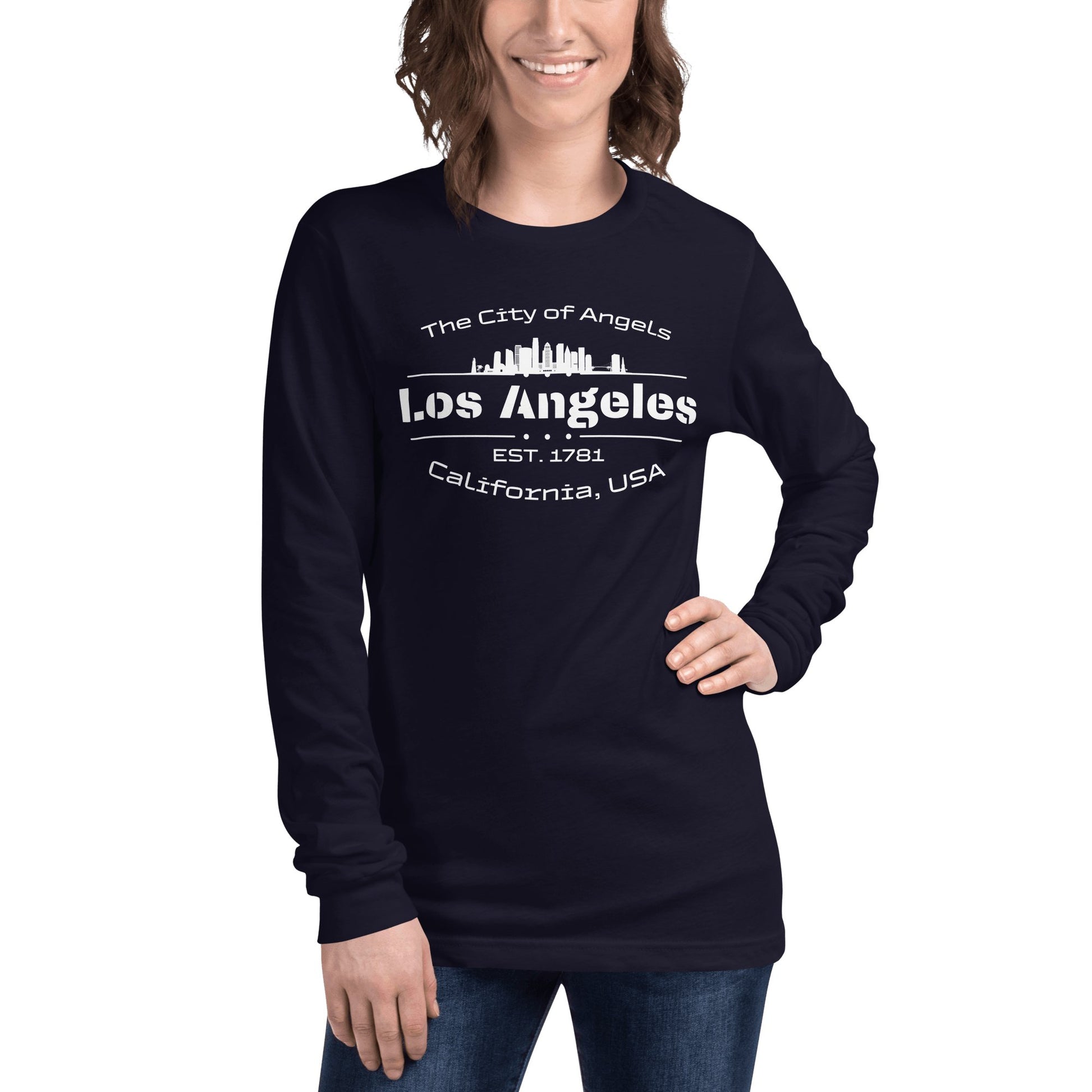 Langärmeliges Unisex T-Shirt "Los Angeles" - Artexio