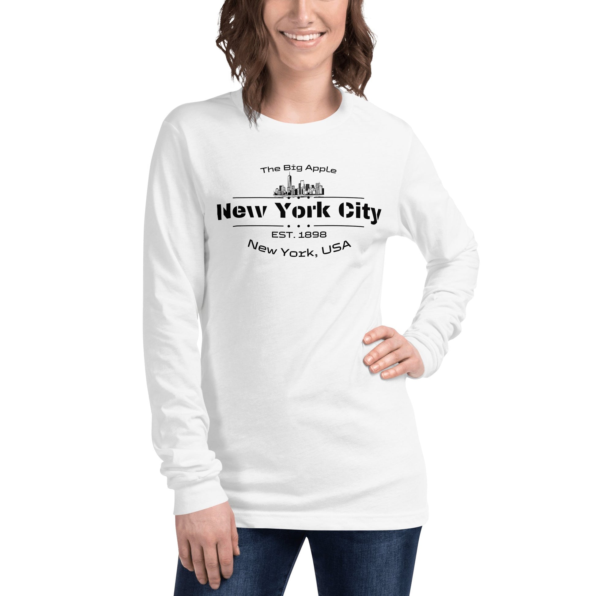 Langärmeliges Unisex T-Shirt "New York City" - Artexio