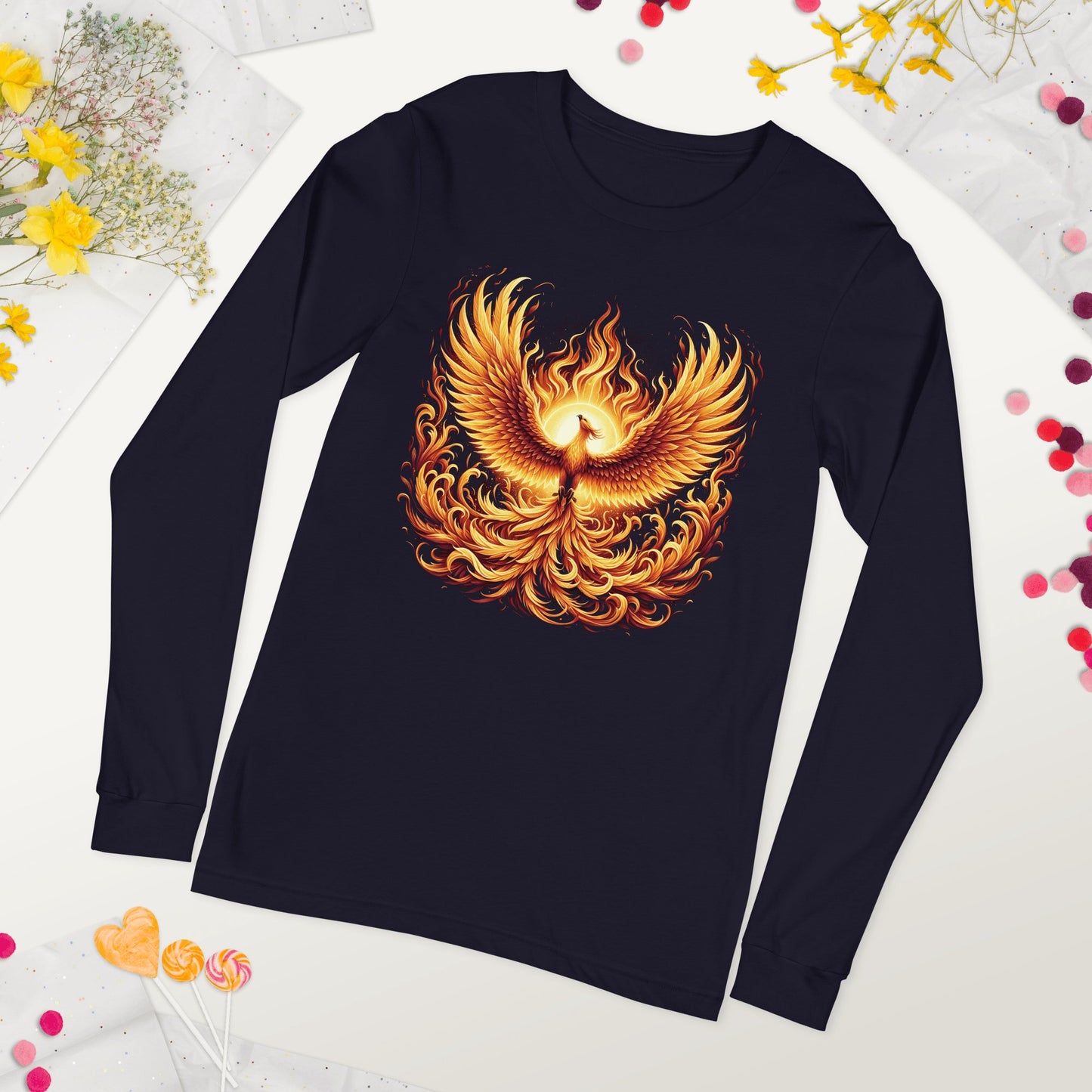 Langärmeliges Unisex T-Shirt "Phoenix" - Artexio