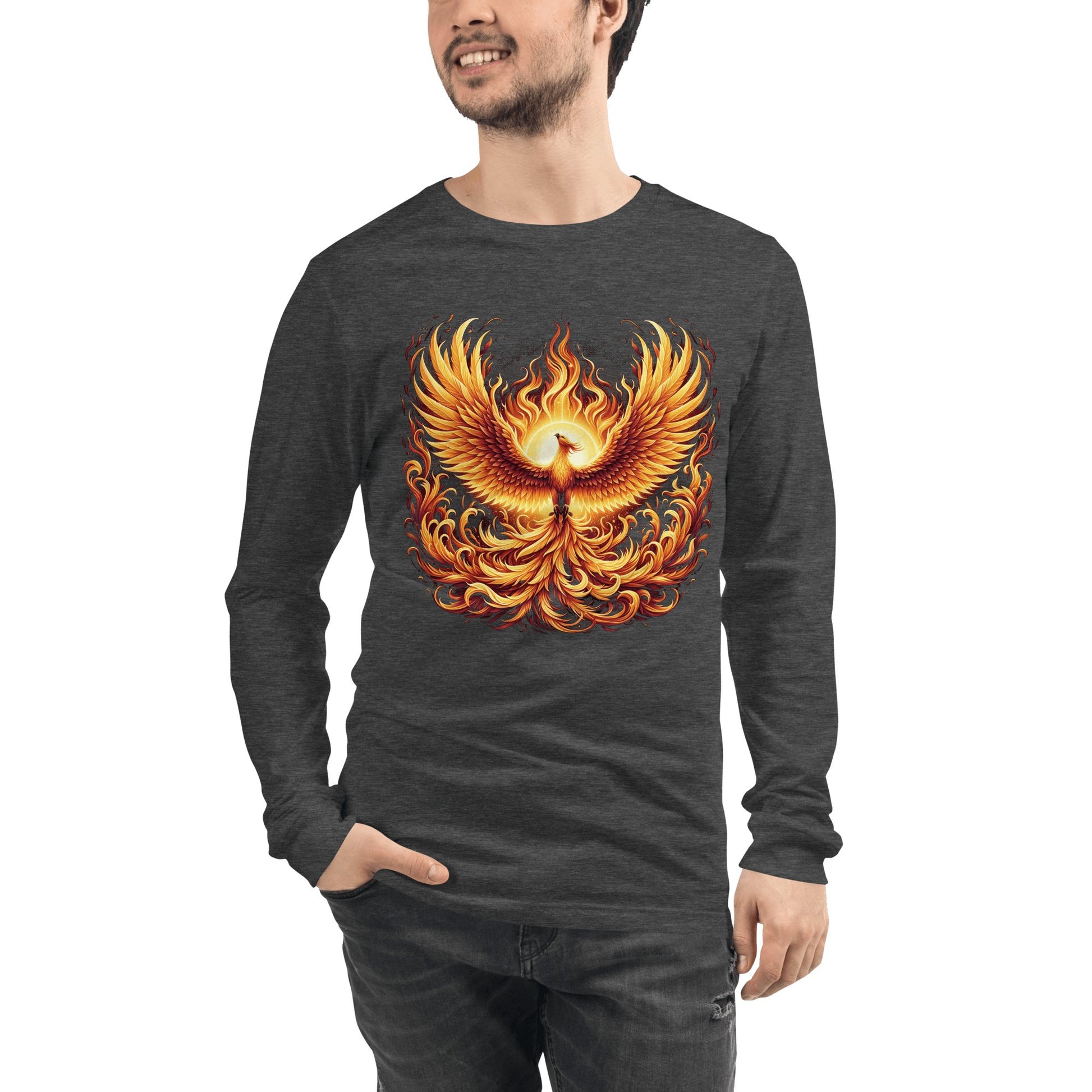 Langärmeliges Unisex T-Shirt "Phoenix" - Artexio