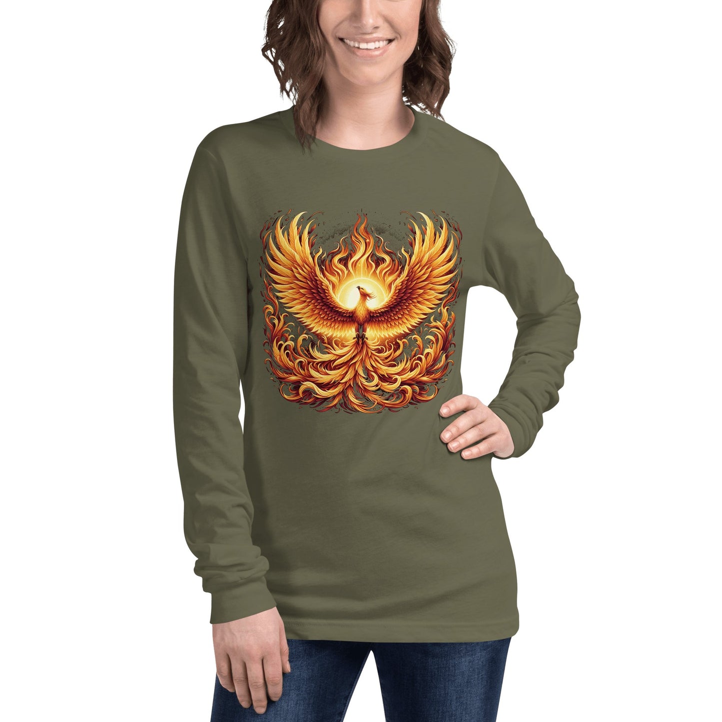 Langärmeliges Unisex T-Shirt "Phoenix" - Artexio