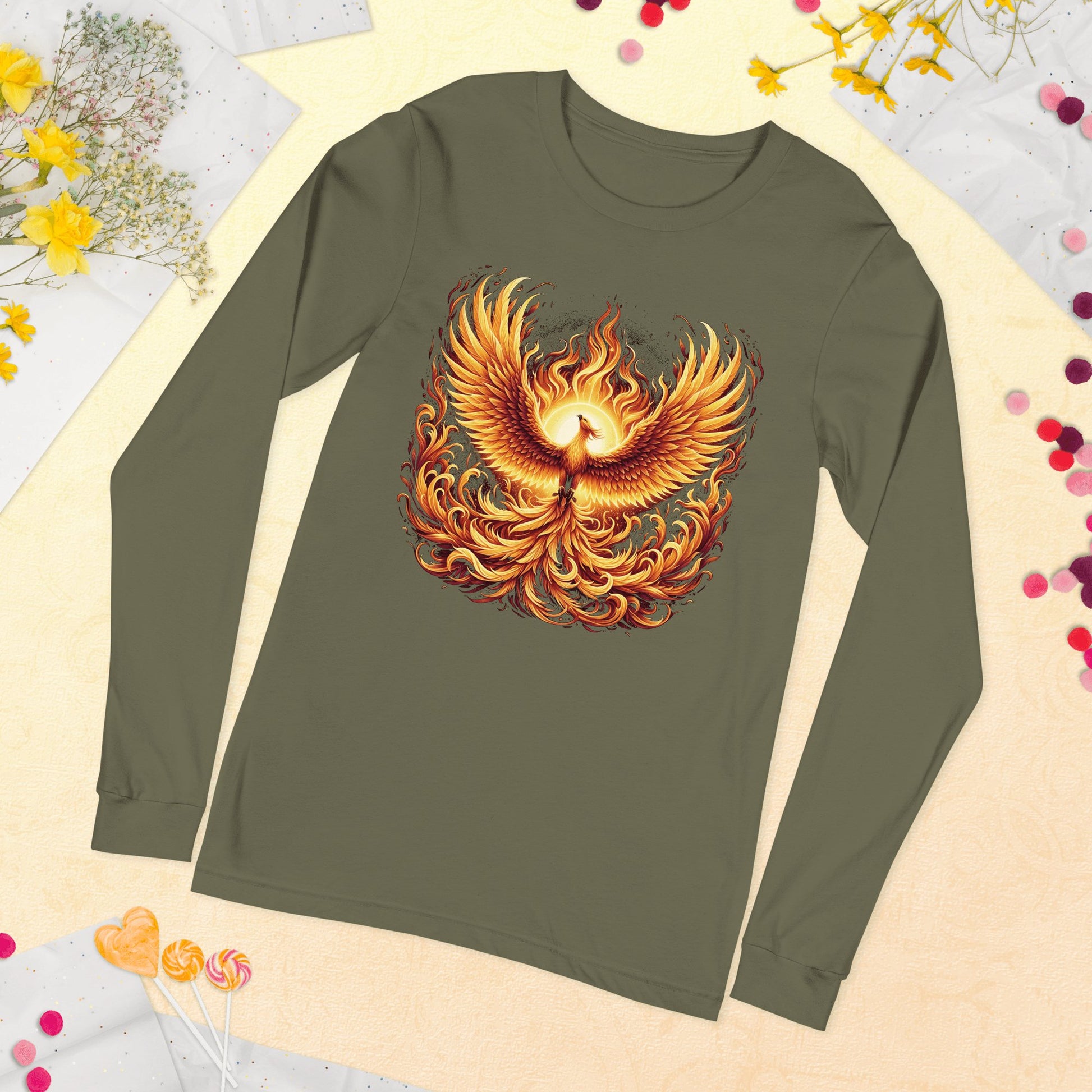 Langärmeliges Unisex T-Shirt "Phoenix" - Artexio