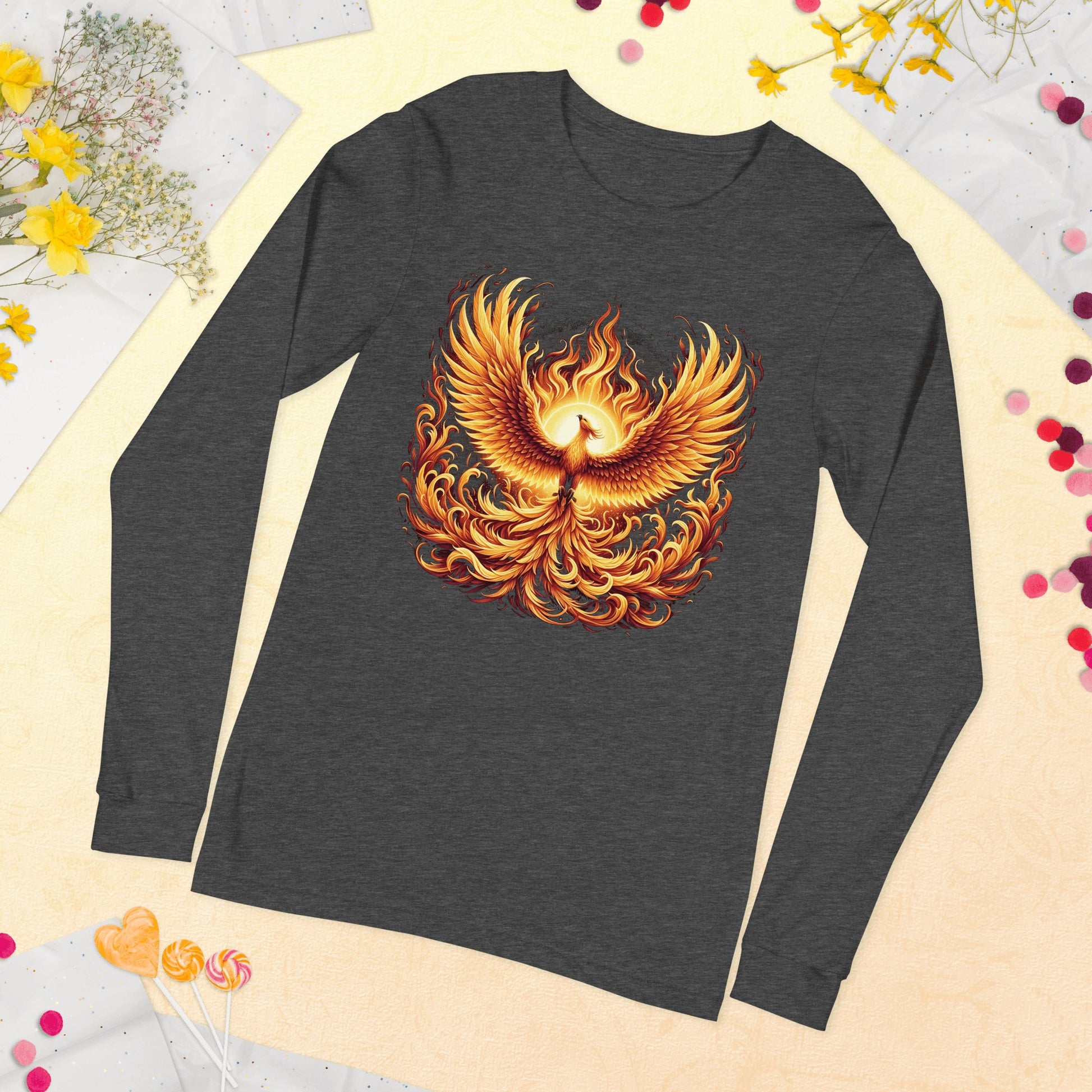 Langärmeliges Unisex T-Shirt "Phoenix" - Artexio