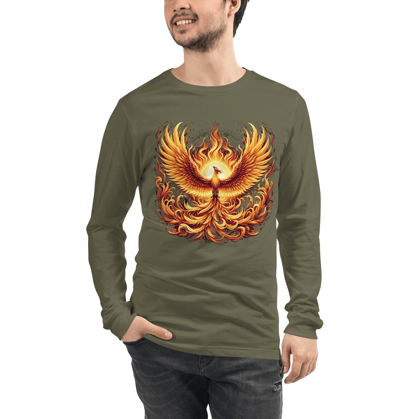 Langärmeliges Unisex T-Shirt "Phoenix" - Artexio